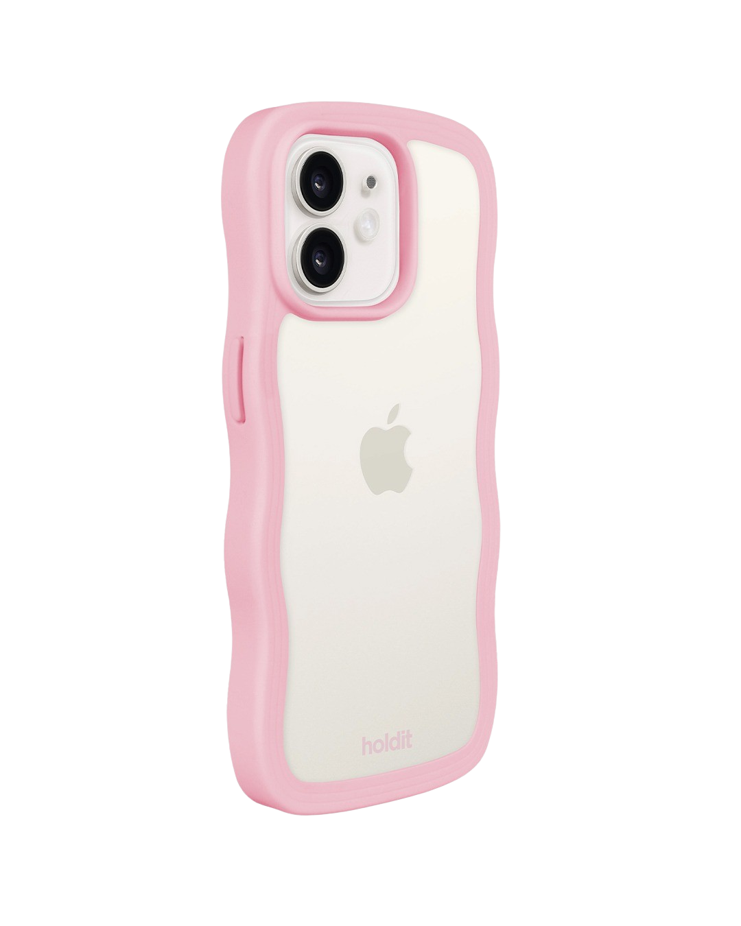 Wavy iPhone cover - Pink/Transparent
